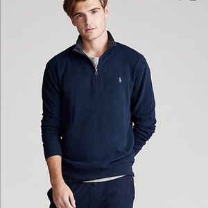 Jersey Quarter Zip Pullover, GREEN